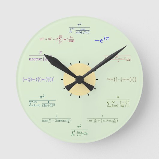 Math Wall Clock Runde Wanduhr (Vorderseite)