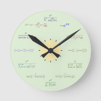 Math Wall Clock Runde Wanduhr