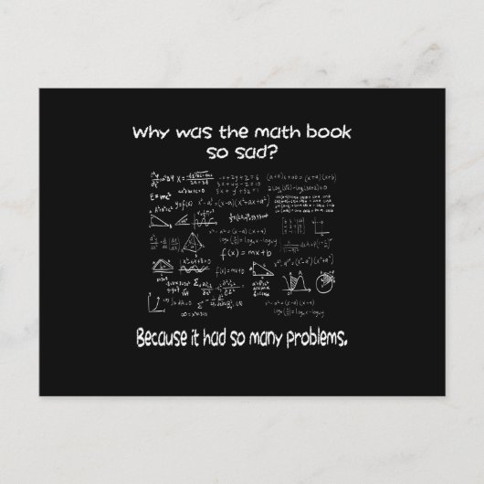 Math Was ist Ihr Problem? Postkarte (Vorderseite)