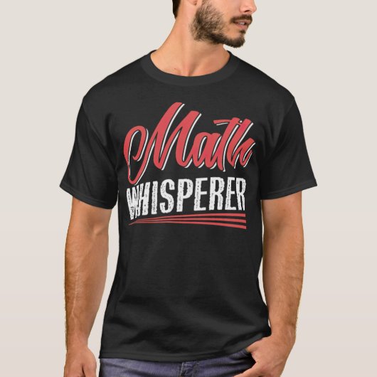 Math Whisperer großes rotes Denken T-Shirt (Vorderseite)