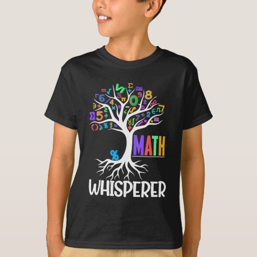 Math Whisperer Tree Mathe Educator Algebra Nerd T-Shirt (Vorderseite)