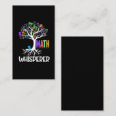 Math Whisperer Tree Mathe Educator Algebra Nerd Visitenkarte (Vorne/Hinten)
