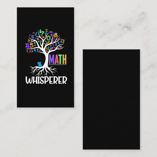 Math Whisperer Tree Mathe Educator Algebra Nerd Visitenkarte (Vorne/Hinten)