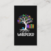 Math Whisperer Tree Mathe Educator Algebra Nerd Visitenkarte (Vorderseite)
