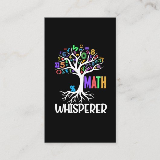 Math Whisperer Tree Mathe Educator Algebra Nerd Visitenkarte (Vorderseite)