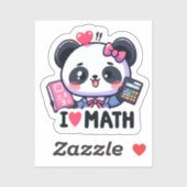 Math Whiz Panda Aufkleber (Blatt)