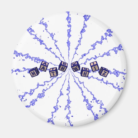 Math Whiz Spielzeug blockt in blau Magnet (Vorne)