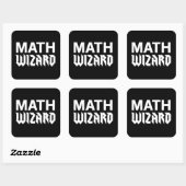 Math Wizard Quadratischer Aufkleber (Blatt)