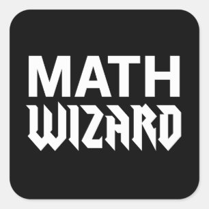 Math Wizard Quadratischer Aufkleber