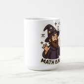 Math Wizard Sticker - "Mathe is Magic" transparent Kaffeetasse (Mittel)