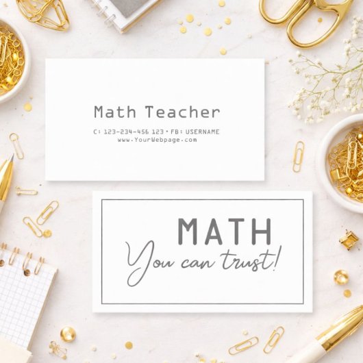 Math you can trust math teacher private lessons visitenkarte