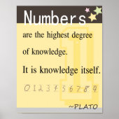 Math Zitat von Plato Poster (Vorne)