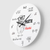 Mathe-abhängige Nerdkeule Große Wanduhr (Winkel)