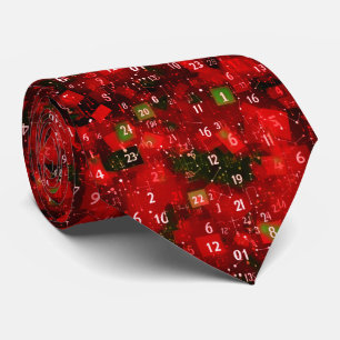 Mathe Abstrakt Christmas Red Green Krawatte