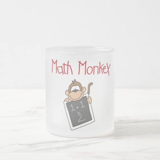 Mathe-Affe-T-Shirts und Geschenke Mattglastasse (Mittel)