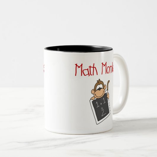 Mathe-Affe Zweifarbige Tasse (VorderseiteRechts)