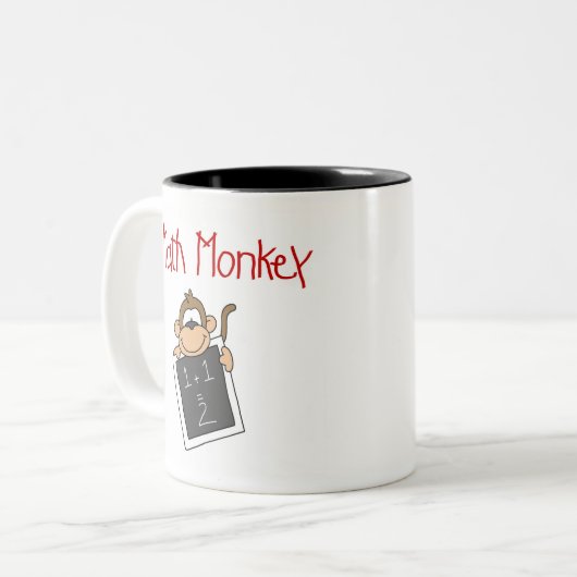 Mathe-Affe Zweifarbige Tasse (Vorderseite Links)