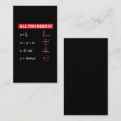 Mathe-Algebra-Mathematik-Lehrer-Geschenk-Idee Visitenkarte (Vorne/Hinten)