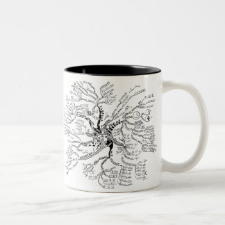 Mathe-Baum-Tasse Zweifarbige Tasse