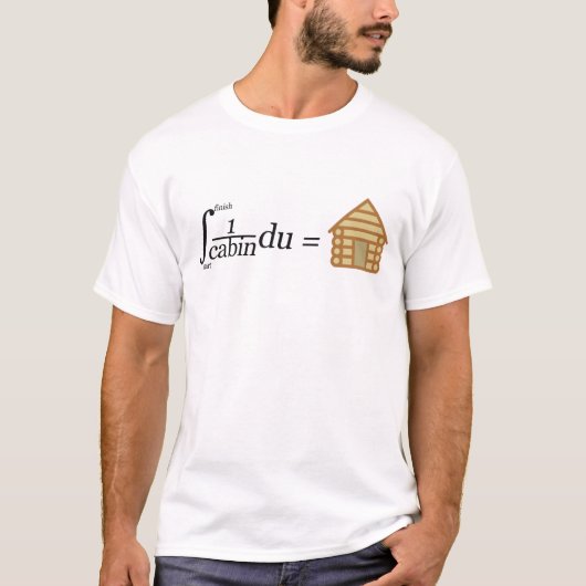 Mathe-Blockhaus-integraler Entwurf T-Shirt (Vorderseite)