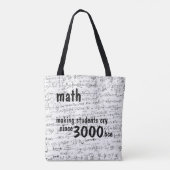 Mathe - bringt Schüler zum Weinen Tasche (Rückseite)