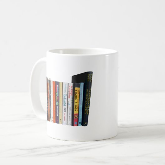 Mathe-Bücherregal Kaffeetasse (Vorderseite Links)