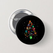 Mathe Christmas Tree Xmas Geschenk Button (Vorne & Hinten)