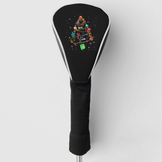 Mathe Christmas Tree Xmas Geschenk Golf Headcover (Vorderseite)