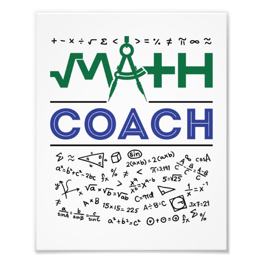 Mathe Coach Tutor Mathematik Lehrer Fotodruck (Vorne)