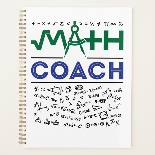 Mathe Coach Tutor Mathematik Lehrer Planer (Vorderseite)