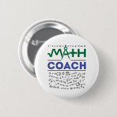 Mathe-Coach-Tutor Mathematiklehrer Button (Vorne & Hinten)