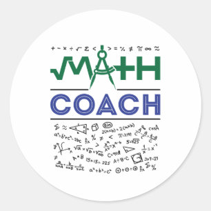 Mathe-Coach Tutor Mathematiklehrer Runder Aufkleber