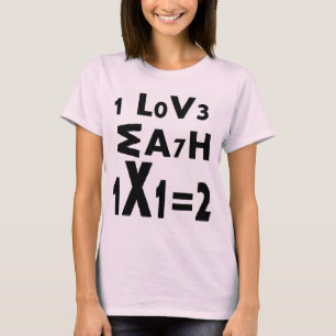 Mathe Coole Wortspiele lustig I LIEBE MATH 1x1=2 T-Shirt