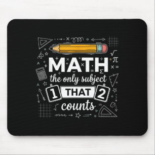 Mathe das einzige Fach, das zählt Lustiger Mathe-L Mousepad