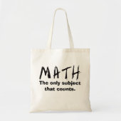 Mathe das einzige Thema, das Taschen-Tasche zählt Tragetasche (Vorne)