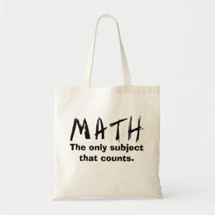 Mathe das einzige Thema, das Taschen-Tasche zählt Tragetasche