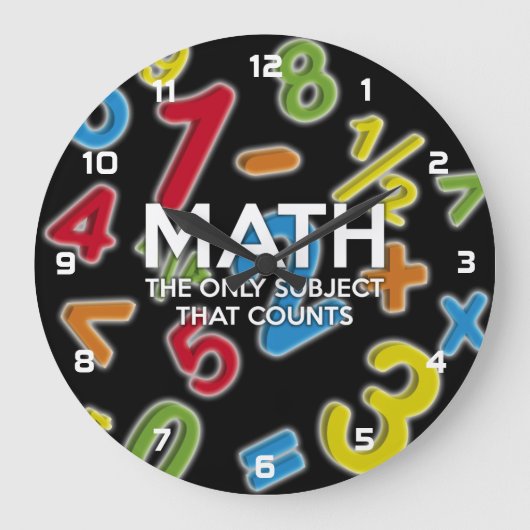 Mathe. Das einzige Thema, das zählt Große Wanduhr (Vorderseite)