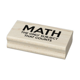 Mathe. Das einzige Thema, das zählt Gummistempel