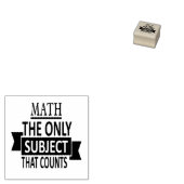 Mathe. Das einzige Thema, das zählt. Math Pun Joke Gummistempel (Stempel)