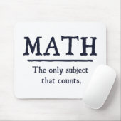 Mathe das einzige Thema, das zählt Mousepad (Mit Mouse)