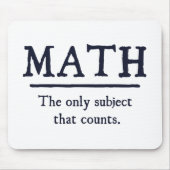 Mathe das einzige Thema, das zählt Mousepad (Vorne)