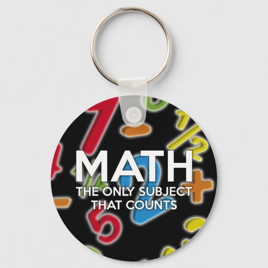Mathe. Das einzige Thema, das zählt Schlüsselanhänger (Rückseite)