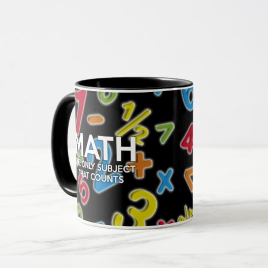 Mathe. Das einzige Thema, das zählt Tasse (Vorderseite Links)