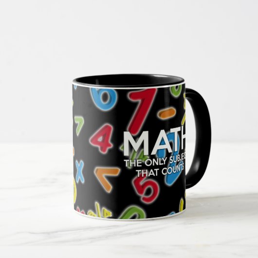 Mathe. Das einzige Thema, das zählt Tasse (VorderseiteRechts)