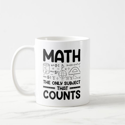Mathe das einzige Thema, das zählt - Tasse des Kaf (Links)