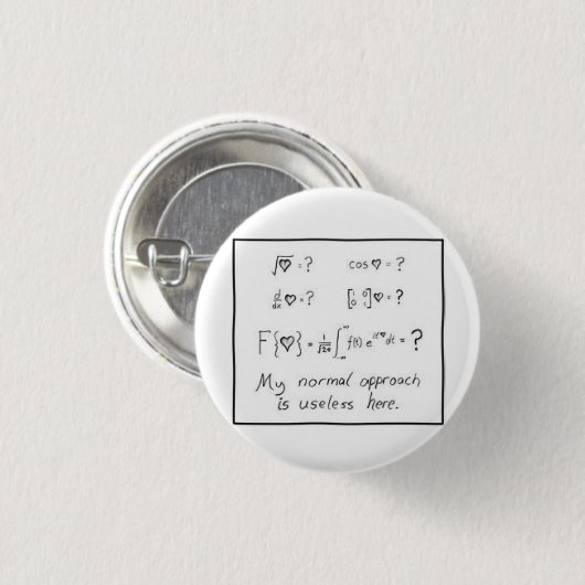 Mathe der Liebe Button (Vorne & Hinten)