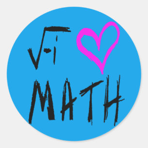 Mathe der Liebe I Runder Aufkleber