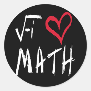 Mathe der Liebe I Runder Aufkleber