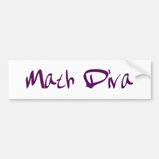 Mathe-Diva Autoaufkleber (Vorne)