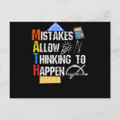 Mathe. Fehler erlauben es zu denken Postkarte (Vorderseite)